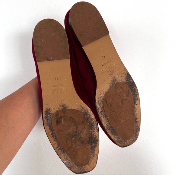 Le Monde Beryl Red Velvet Ballet Mary Jane Shoes with sunburst crystal EU 41 - Picture 9 of 12